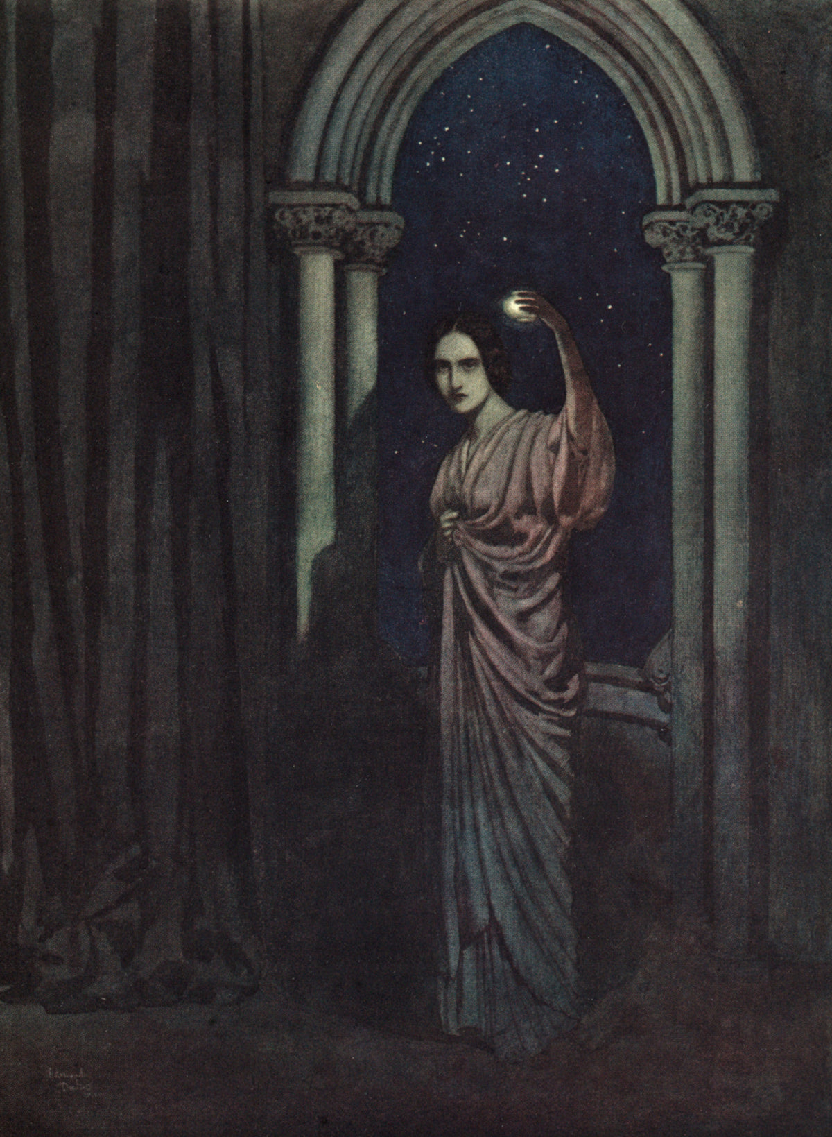 Edmund Dulac — The Bells and Other Poems: To Helen | Gothic Illustration Print