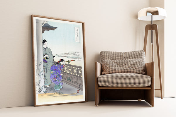 Ogata Gekkō — The Binoculars (1887–1896) | Japanese Woodblock Print (Ukiyo-e)