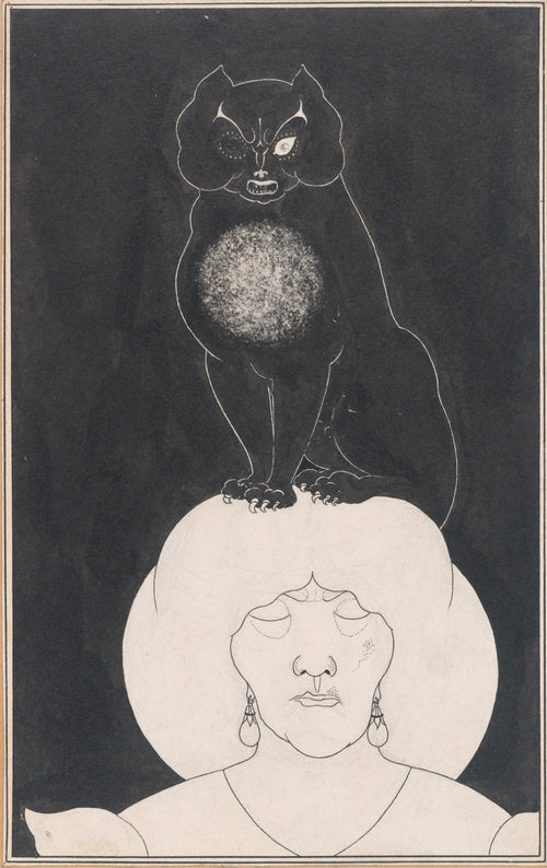 Aubrey Beardsley — The Black Cat | Art Nouveau Illustration Print