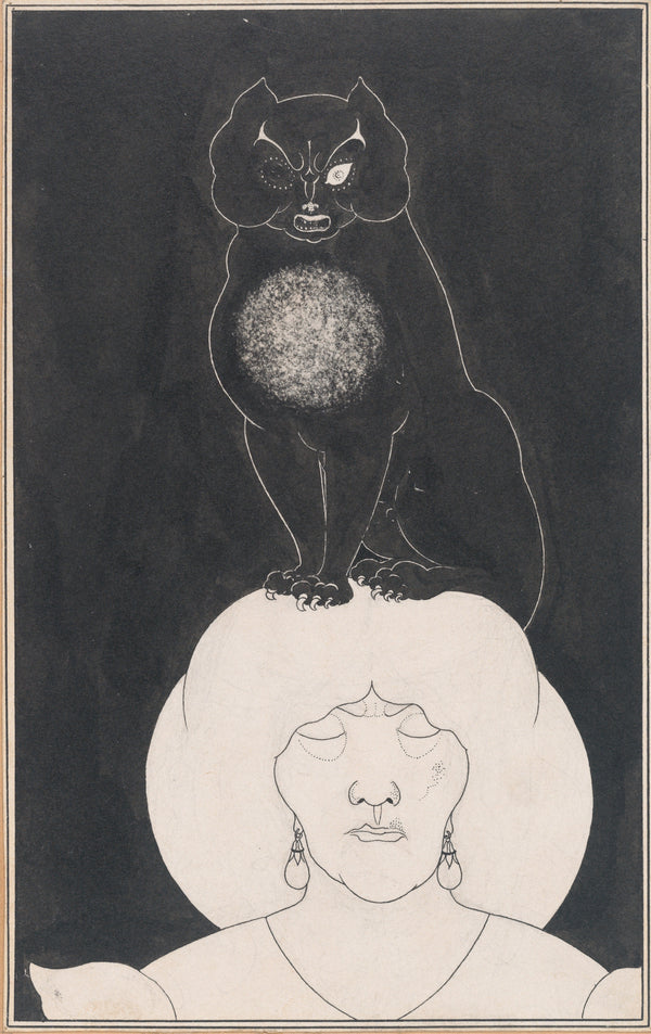 Aubrey Beardsley — The Black Cat | Art Nouveau Illustration Print