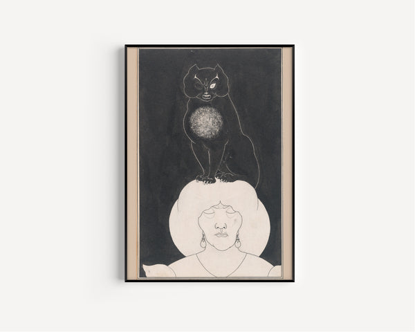Aubrey Beardsley — The Black Cat | Art Nouveau Illustration Print