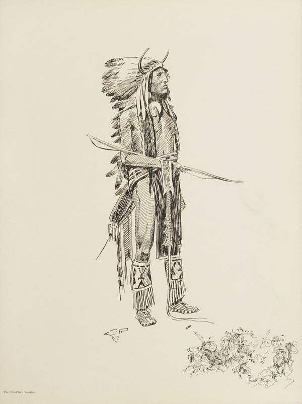 Charles M. Russell — The Blackfeet Warrior | Western Illustration Print