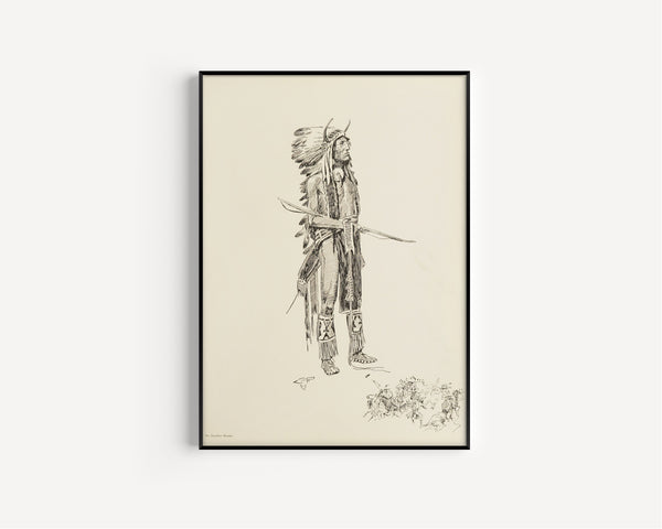 Charles M. Russell — The Blackfeet Warrior | Western Illustration Print