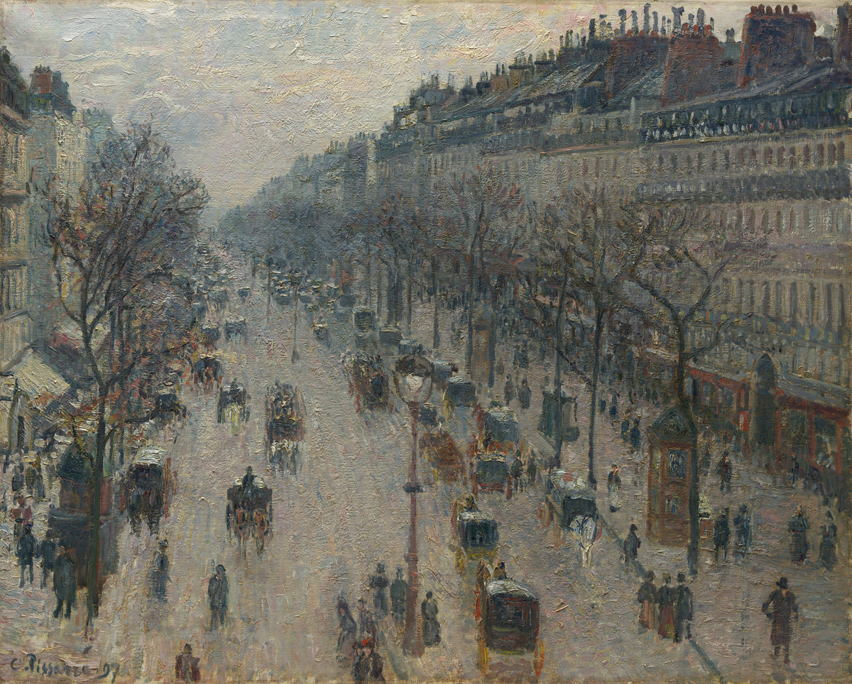 Camille Pissarro — The Boulevard Montmartre on a Winter Morning | Fine Art Print
