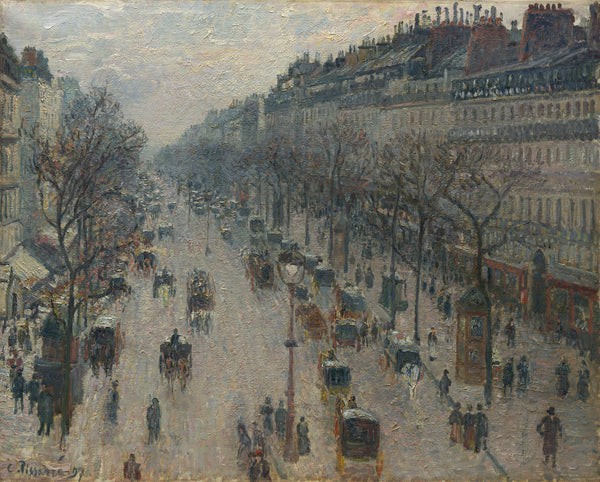 Camille Pissarro — The Boulevard Montmartre on a Winter Morning | Fine Art Print
