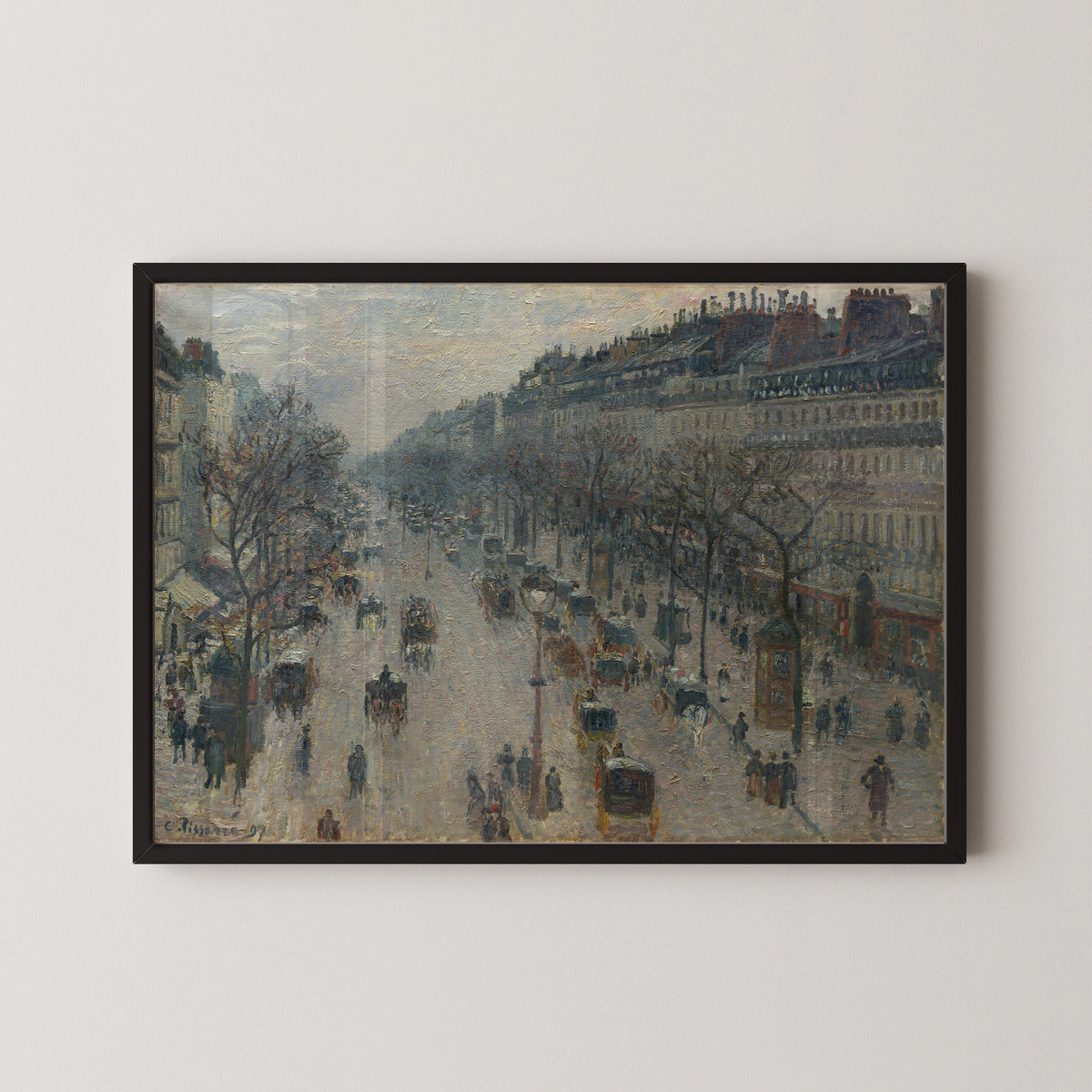 Camille Pissarro — The Boulevard Montmartre on a Winter Morning | Fine Art Print