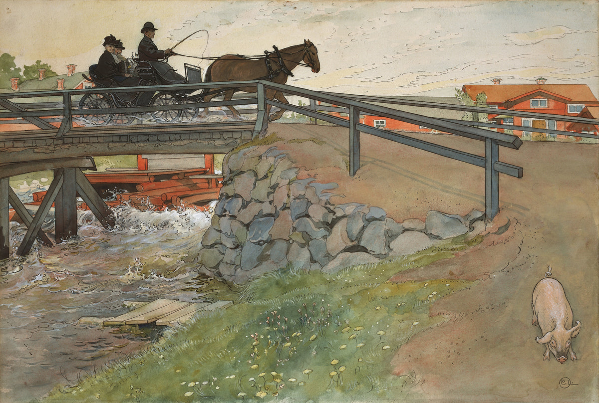 Carl Larsson — The Bridge | Swedish Watercolour Print