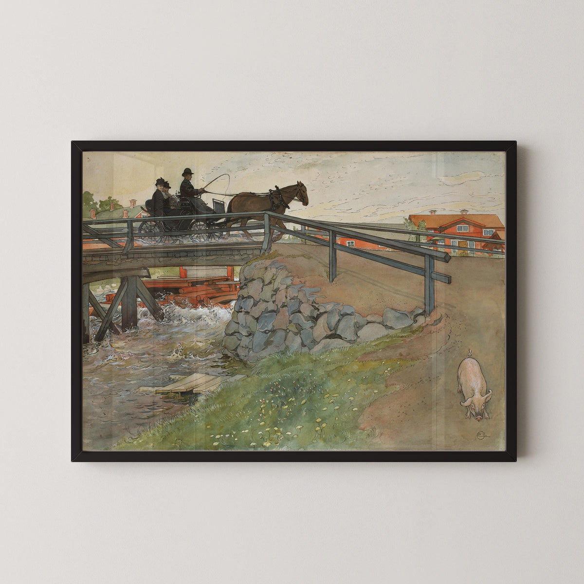 Carl Larsson — The Bridge | Swedish Watercolour Print