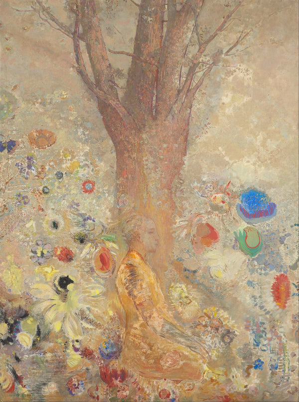 Odilon Redon — The Buddha (Seated beneath a Tree) | Symbolist Art Print