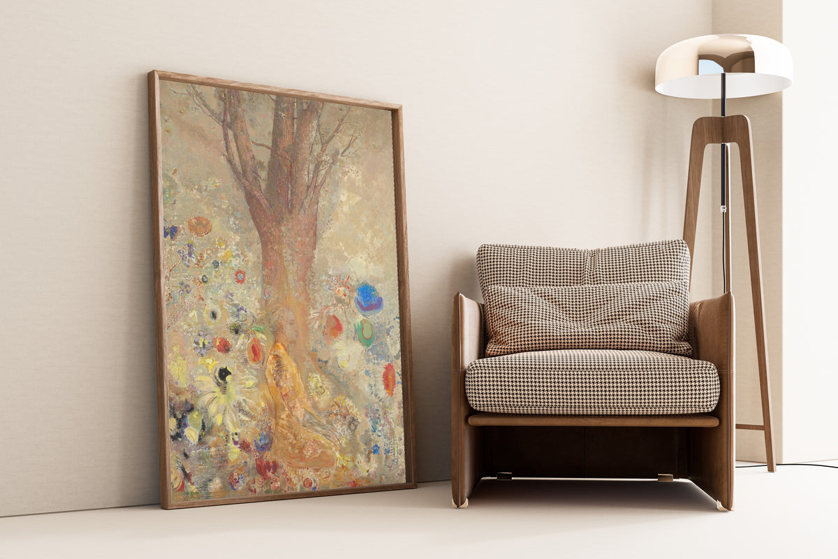 Odilon Redon — The Buddha (Seated beneath a Tree) | Symbolist Art Print