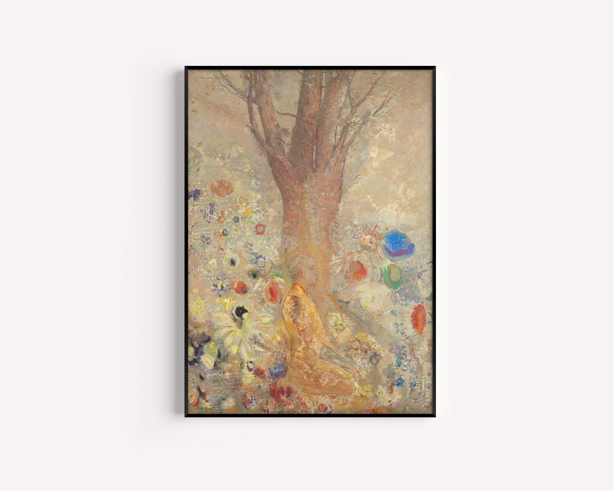 Odilon Redon — The Buddha (Seated beneath a Tree) | Symbolist Art Print