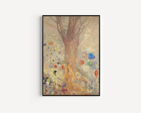 Odilon Redon — The Buddha (Seated beneath a Tree) | Symbolist Art Print