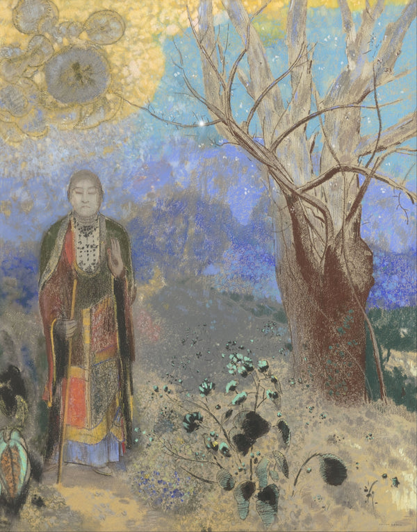 Odilon Redon — The Buddha (Standing with a Staff) | Symbolist Art Print