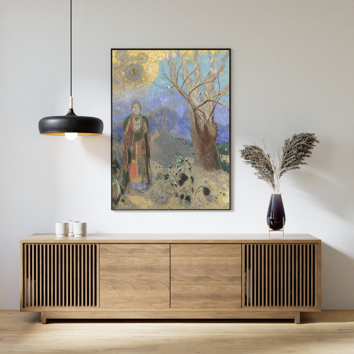 Odilon Redon — The Buddha (Standing with a Staff) | Symbolist Art Print