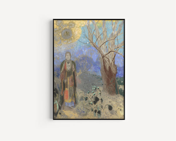Odilon Redon — The Buddha (Standing with a Staff) | Symbolist Art Print