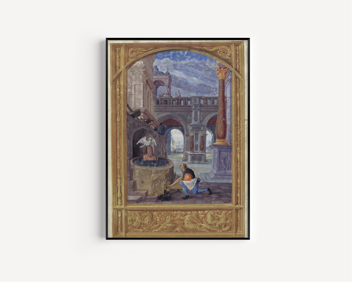 Splendor Solis — The Cooking | Illuminated Manuscript Print