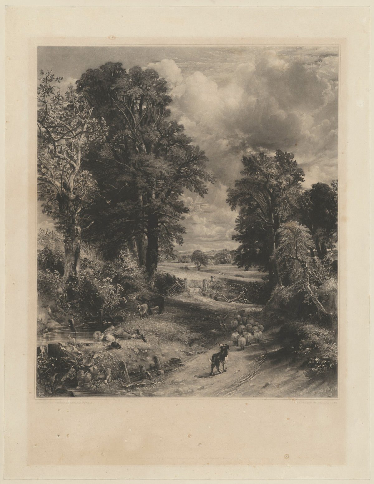 John Constable — The Cornfield | Mezzotint Print