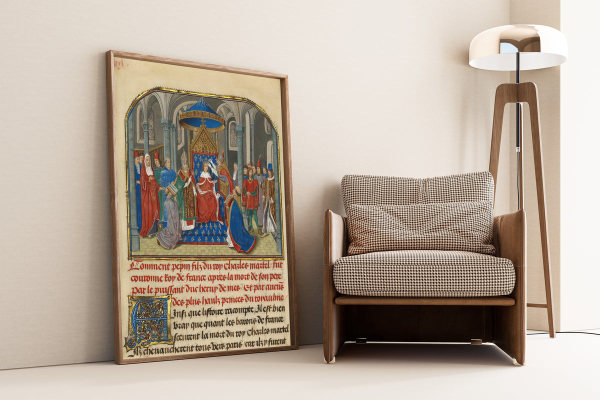 Loyset Liédet and Pol Fruit — The Coronation of Pepin | Illuminated Manuscript Print