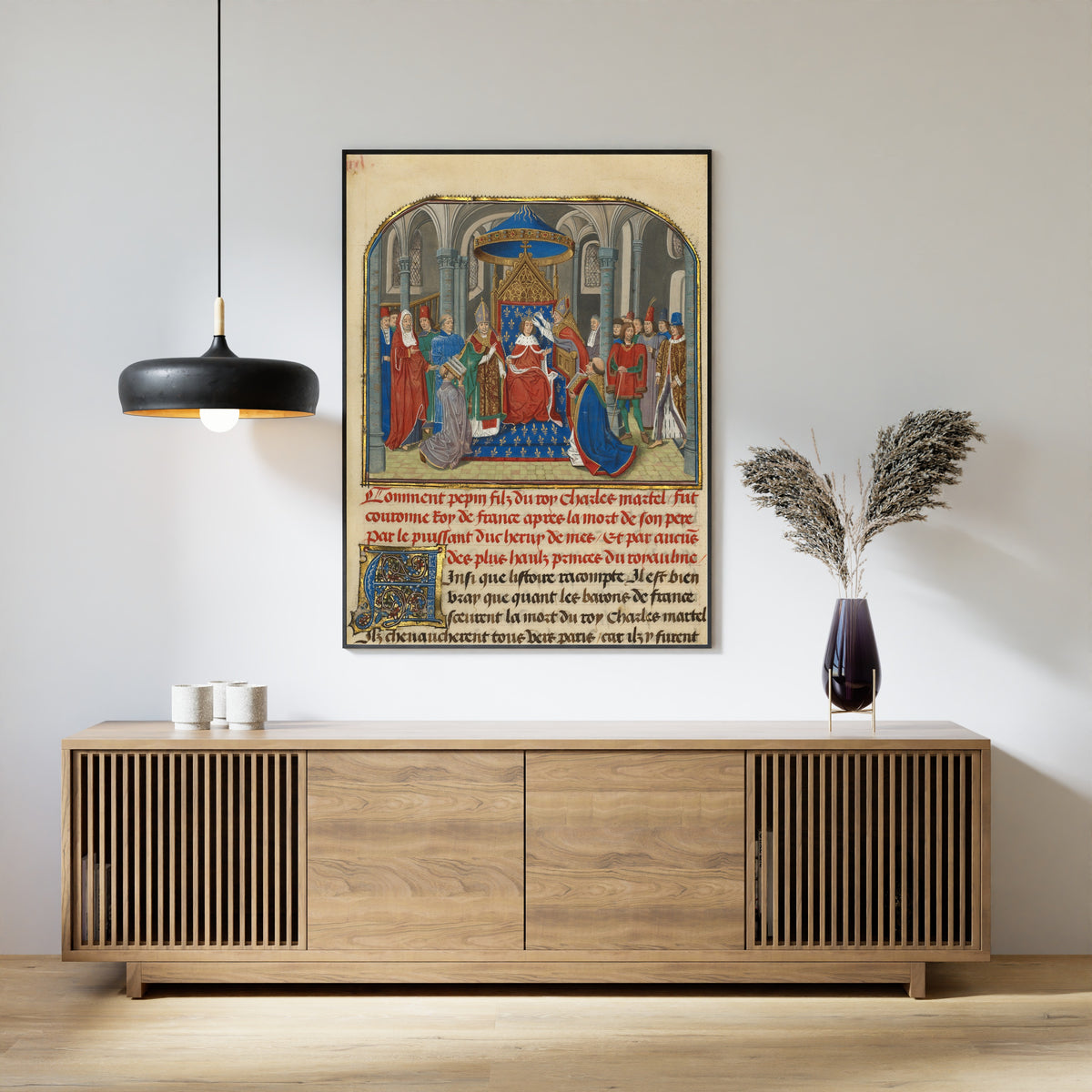 Loyset Liédet and Pol Fruit — The Coronation of Pepin | Illuminated Manuscript Print