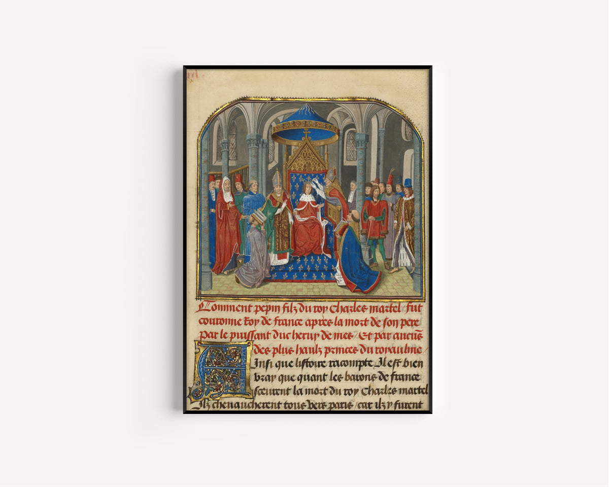 Loyset Liédet and Pol Fruit — The Coronation of Pepin | Illuminated Manuscript Print