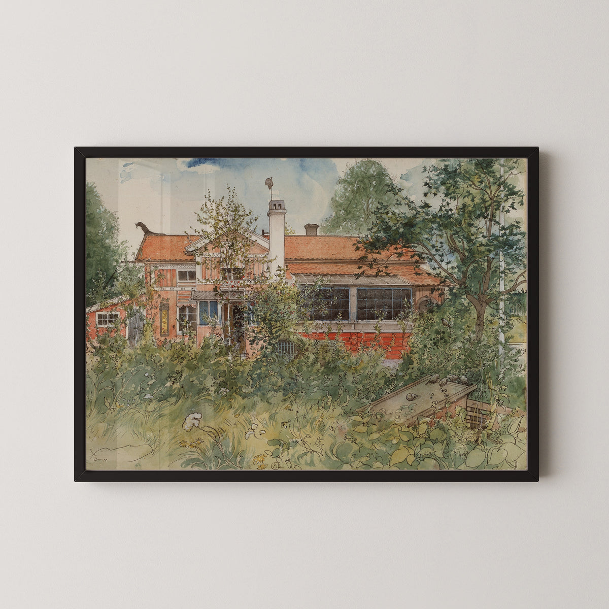 Carl Larsson — The Cottage | Swedish Watercolour Print