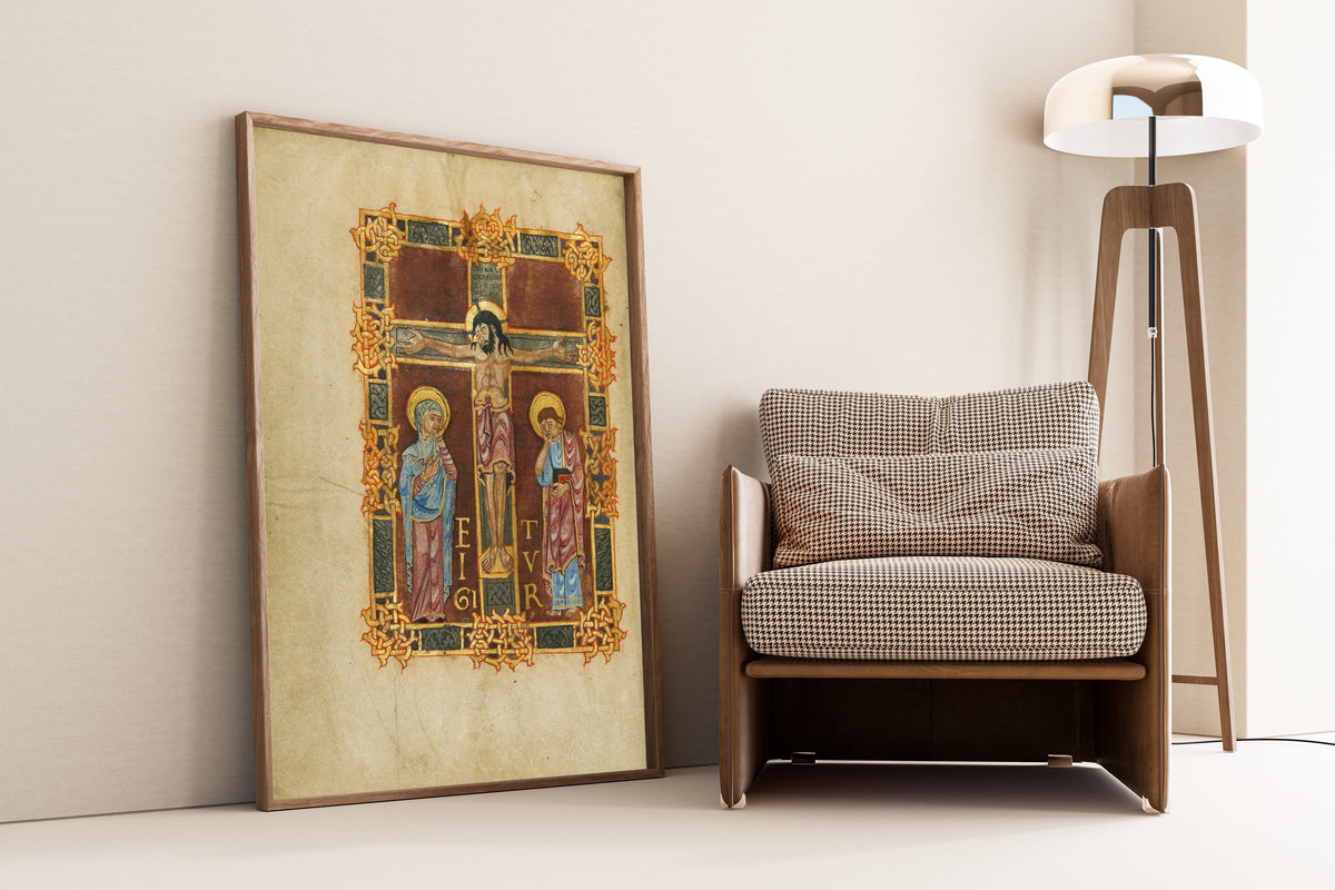 The Crucifixion (Te Igitur Page) | Illuminated Manuscript Print