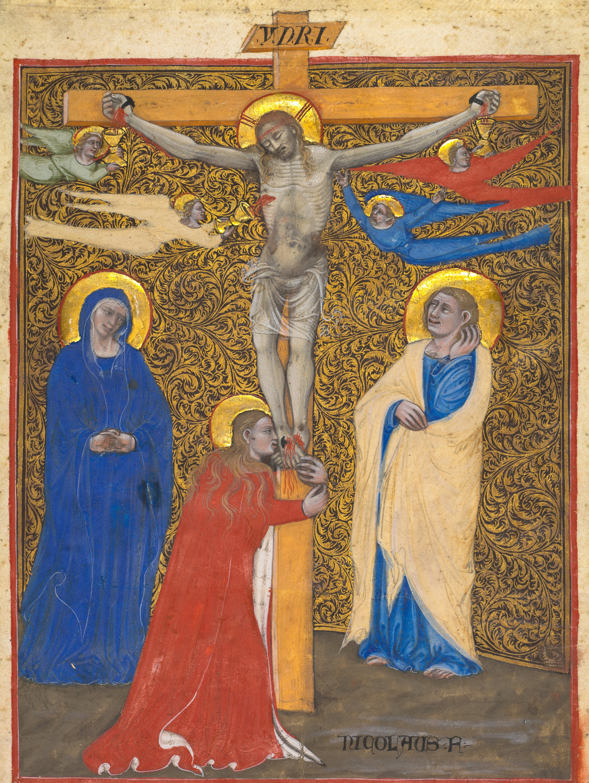 Niccolò di Giacomo da Bologna — The Crucifixion | Illuminated Manuscript Print