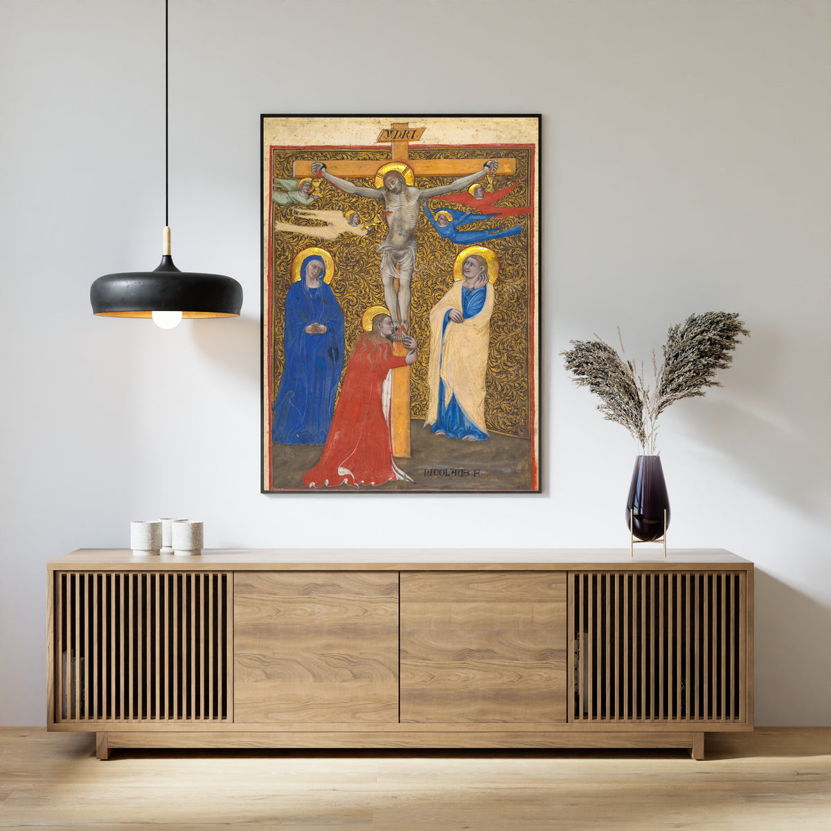 Niccolò di Giacomo da Bologna — The Crucifixion | Illuminated Manuscript Print