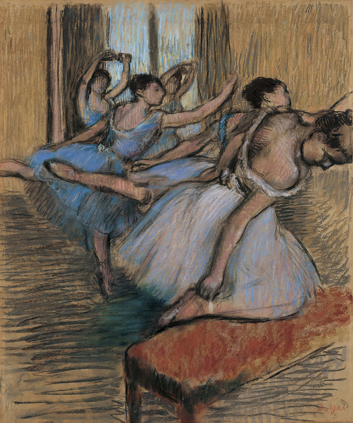 Edgar Degas — The Dancers (Red Bench) | Fine Art Print