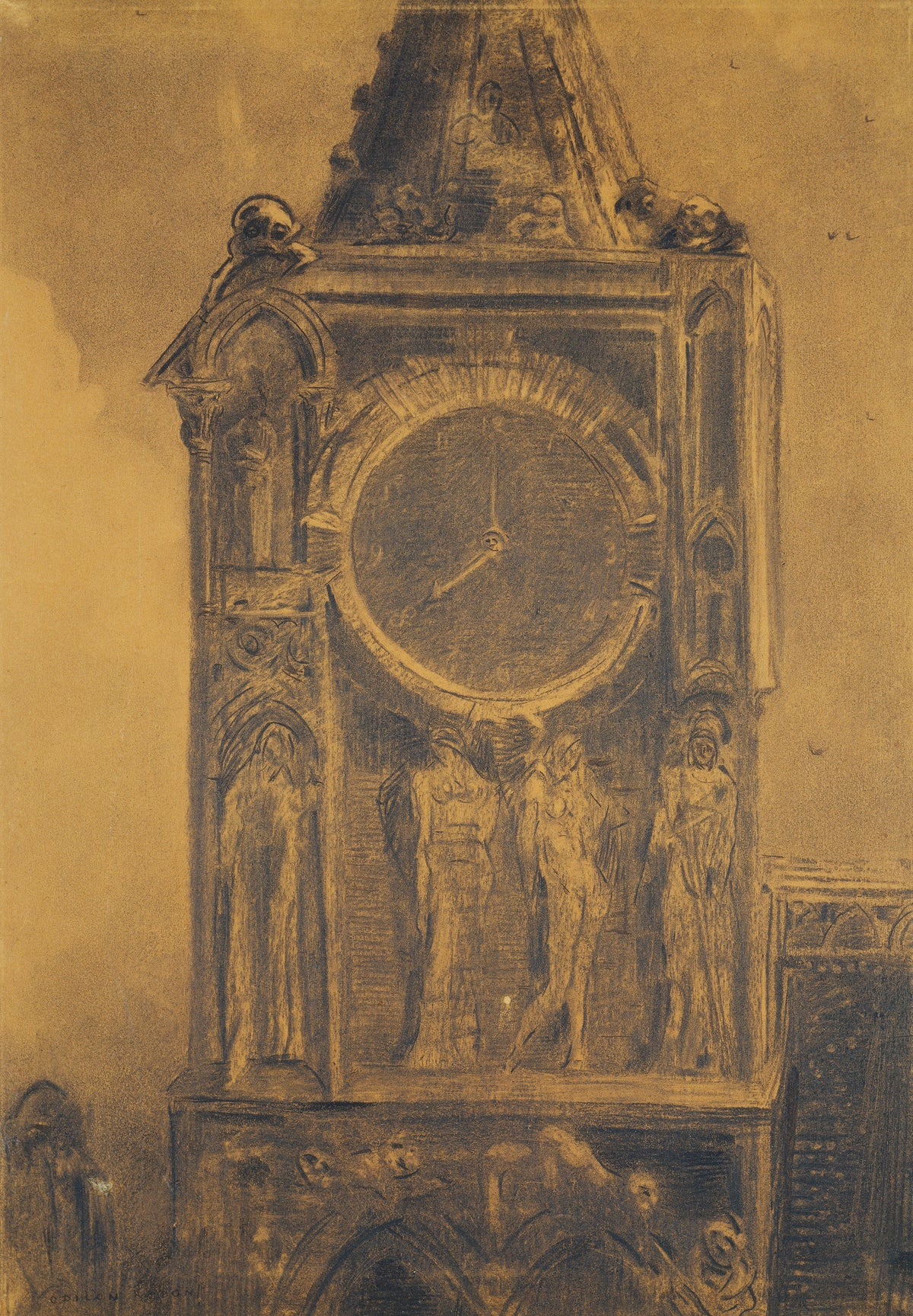Odilon Redon — The Deep Bell of Sainte-Gudule | Symbolist Art Print
