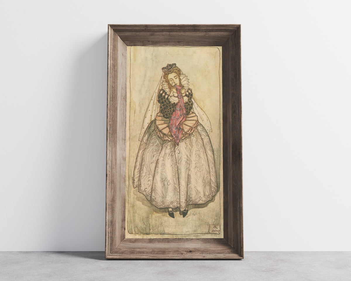 Arthur Rackham — The Duchess Shed Tears Large as Marrow-Fat Peas | Fairy Tale Illustration Print
