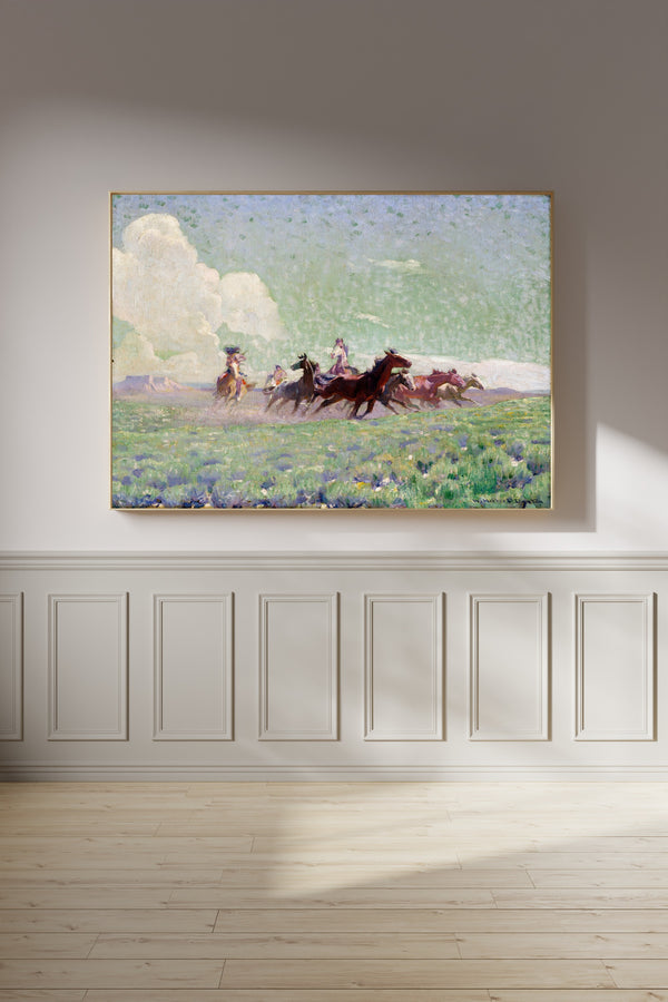 W. Herbert Dunton — The Enemies’ Horses | Western Art Print