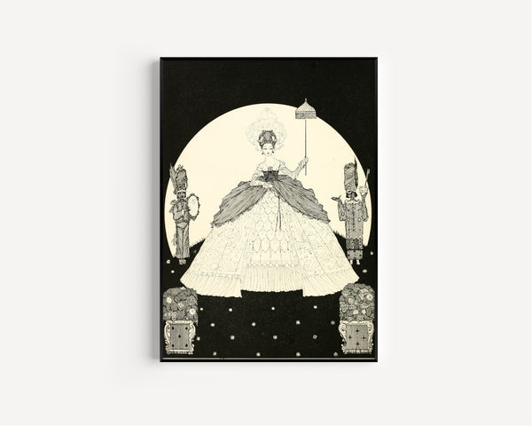 Harry Clarke — The Fairy Tales of Charles Perrault: Another Gown the Colour of the Moon | Fairy Tale Illustration Print