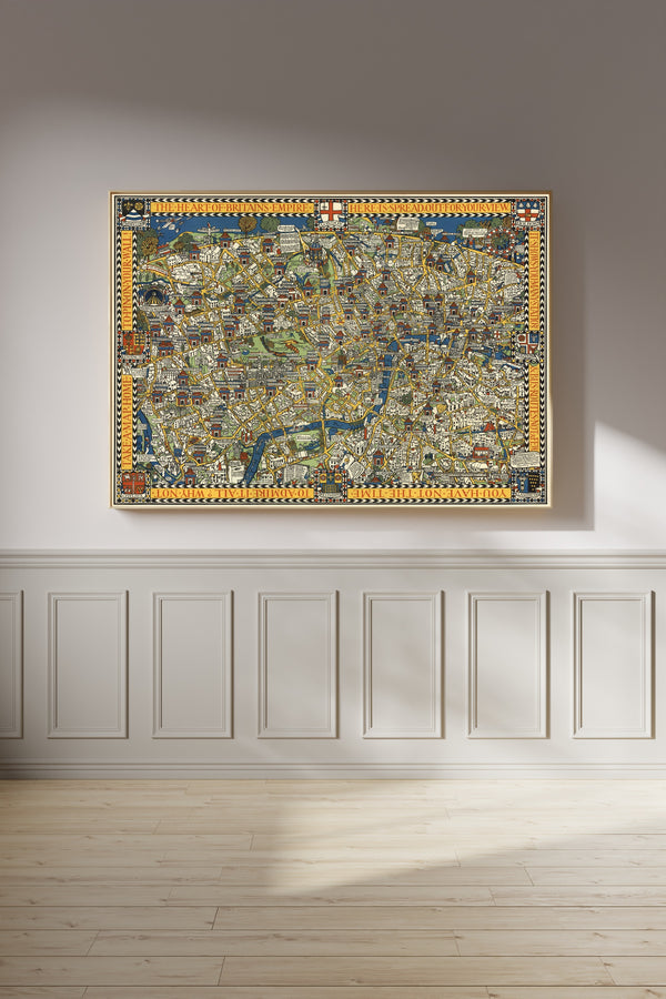 MacDonald Gill — The Famous Wonderground Map of London Town | Vintage Pictorial Map Print