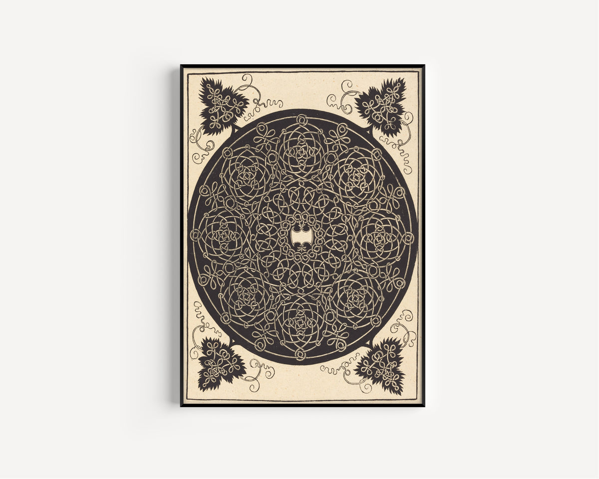 Albrecht Dürer — The Fifth Knot (with a six-pointed white shield) | Woodcut Print