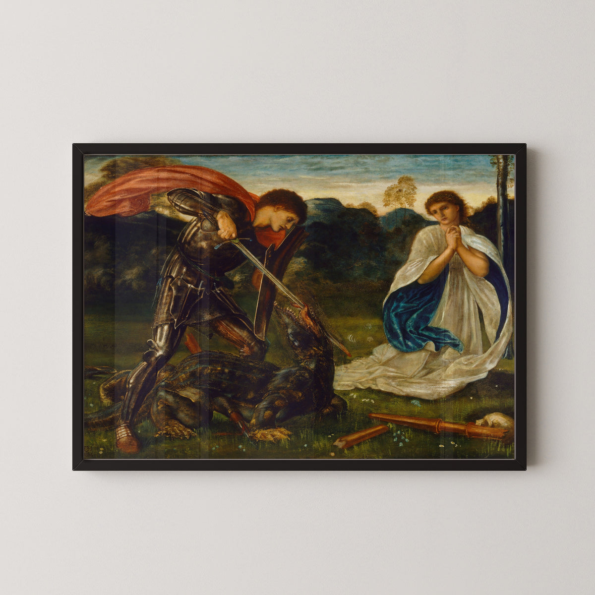 Edward Burne-Jones — The Fight: St George Kills the Dragon VI | Pre-Raphaelite Art Print