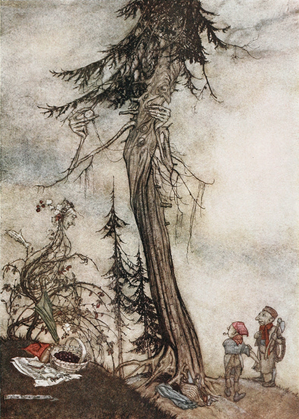 Arthur Rackham — The Fir-Tree and the Bramble | Fable Illustration Print