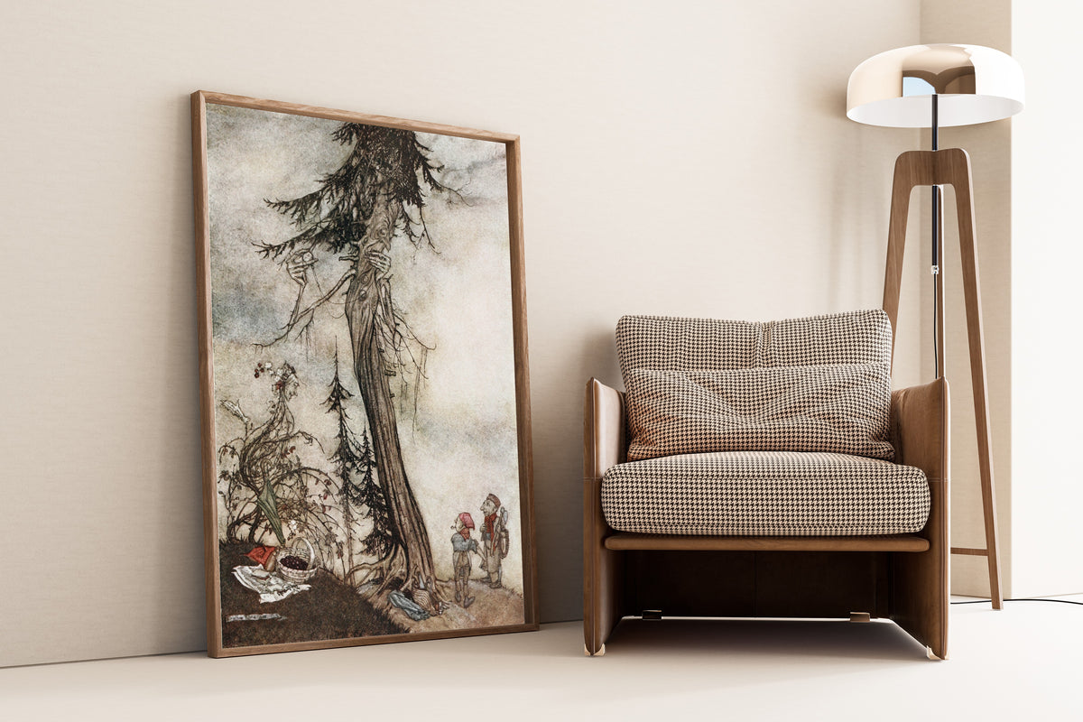 Arthur Rackham — The Fir-Tree and the Bramble | Fable Illustration Print