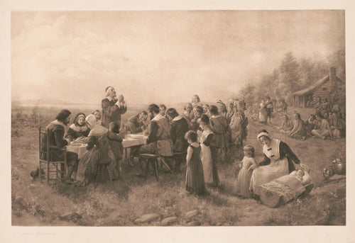 Jennie Brownscombe — The First American Thanksgiving | Thanksgiving Art Print