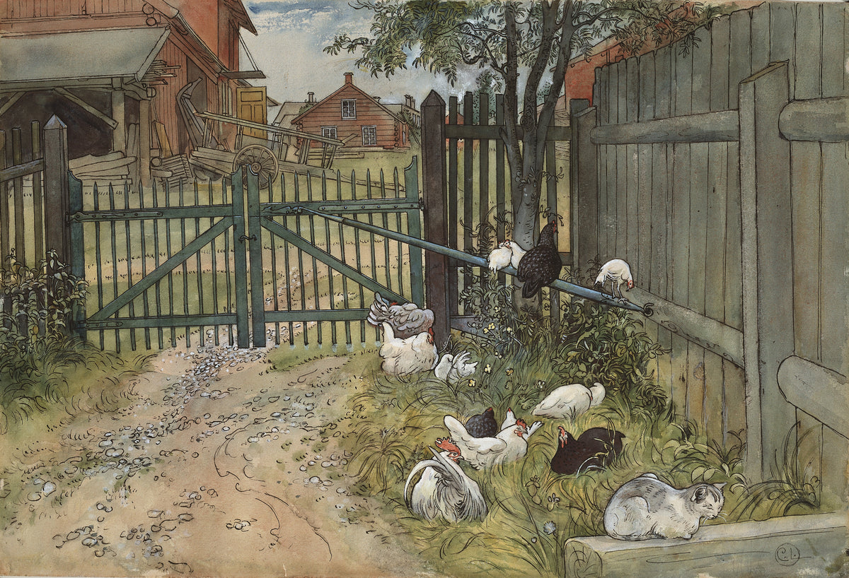 Carl Larsson — The Gate | Swedish Watercolour Print