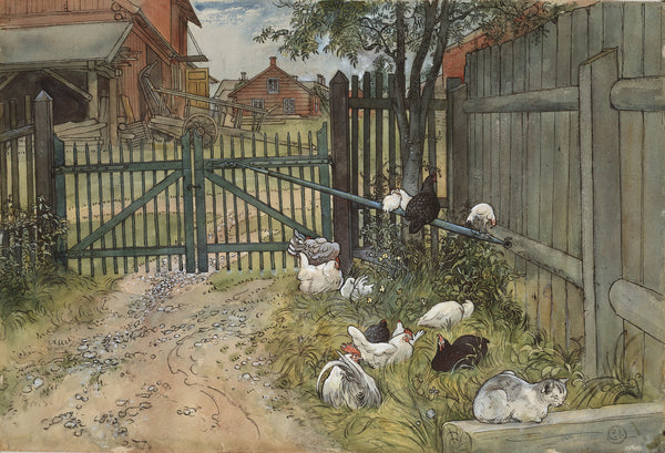 Carl Larsson — The Gate | Swedish Watercolour Print