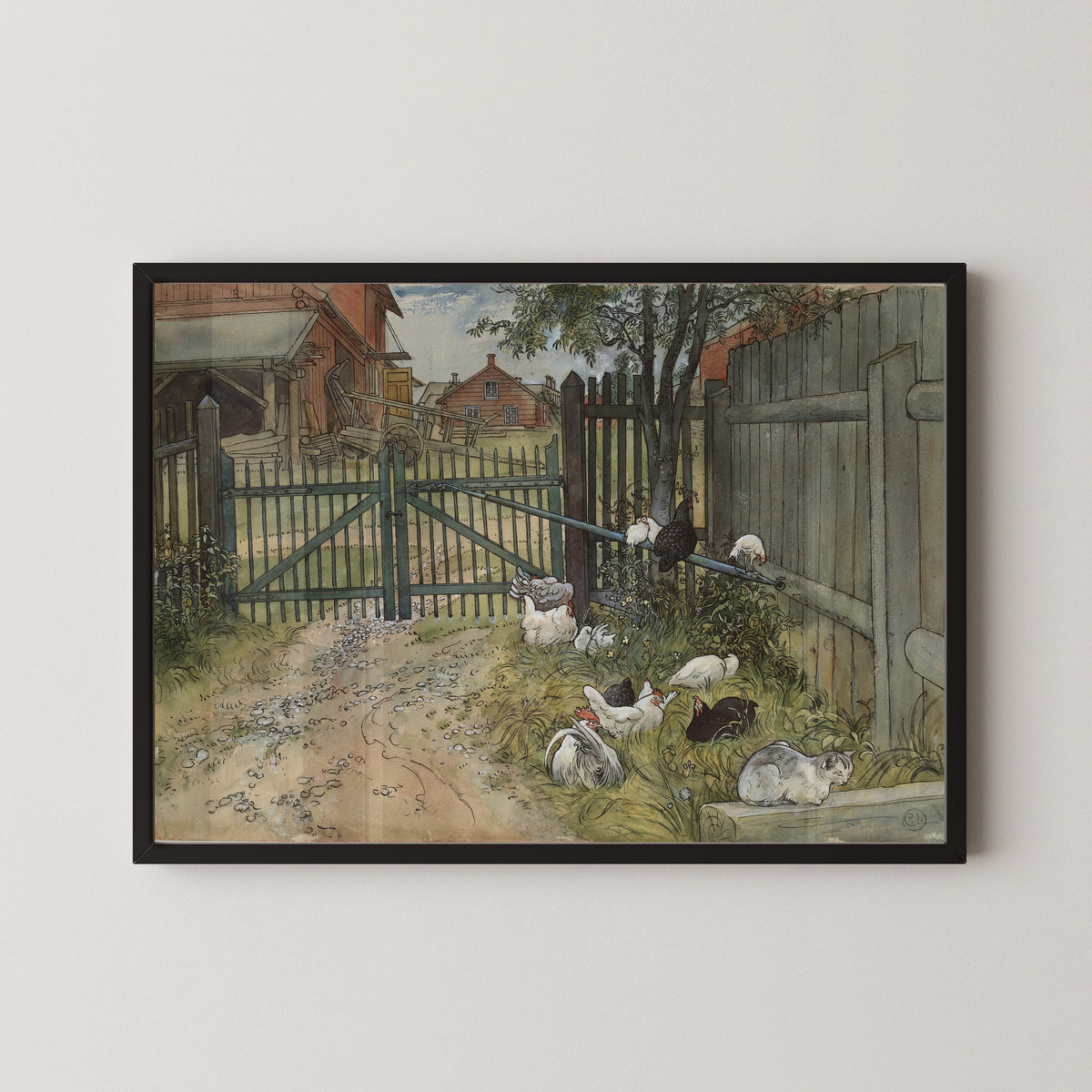 Carl Larsson — The Gate | Swedish Watercolour Print