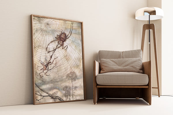 Arthur Rackham — The Gnat and the Lion | Fable Illustration Print