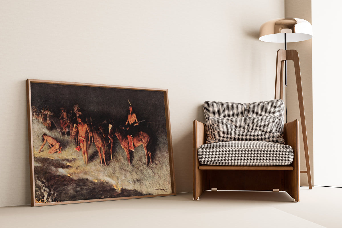 Frederic Remington — The Grass Fire | Western Art Print