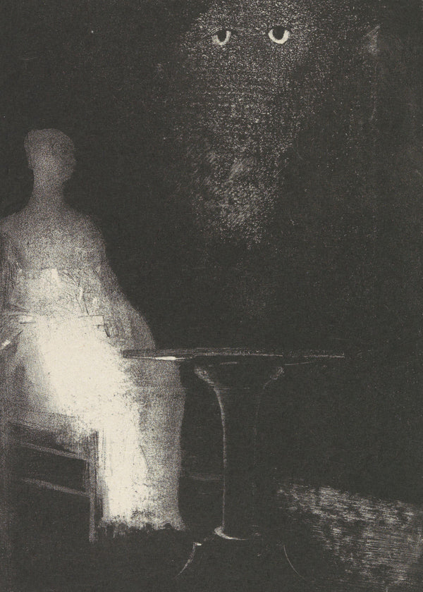 Odilon Redon — The Haunted House: Below, I Saw the Vaporous Contours of a Human Form | Symbolist Art Print