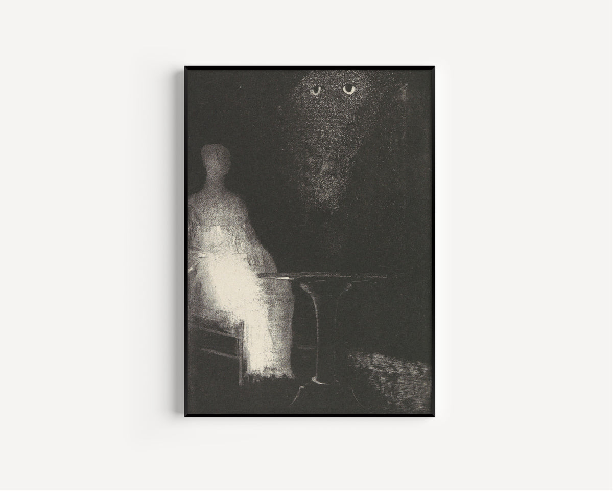 Odilon Redon — The Haunted House: Below, I Saw the Vaporous Contours of a Human Form | Symbolist Art Print