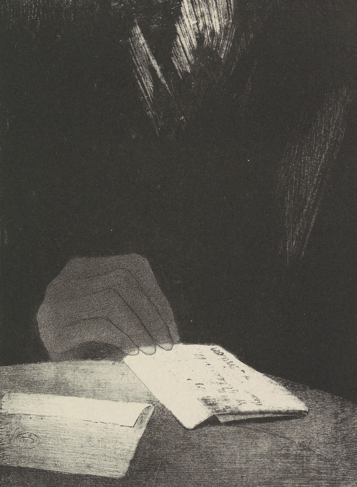 Odilon Redon — The Haunted House: To All Appearances, It Was a Hand of Flesh and Blood | Symbolist Art Print
