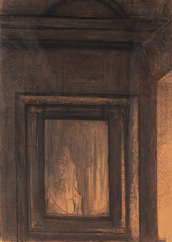 Odilon Redon — The Haunted Mirror | Symbolist Art Print