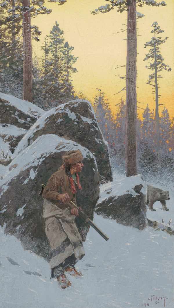 Henry Farny — The Indian Bear Hunter | Western Art Print
