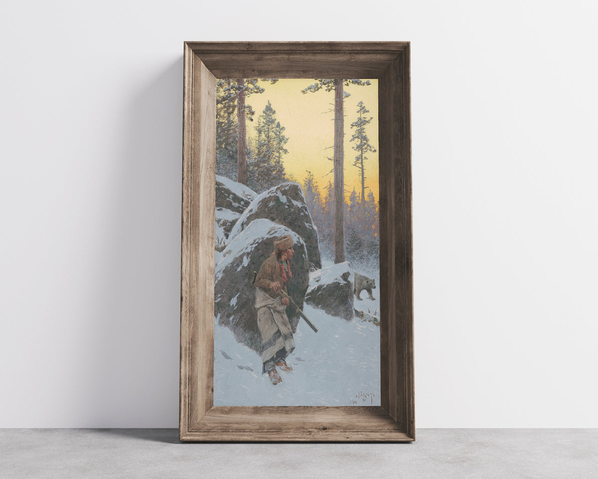 Henry Farny — The Indian Bear Hunter | Western Art Print